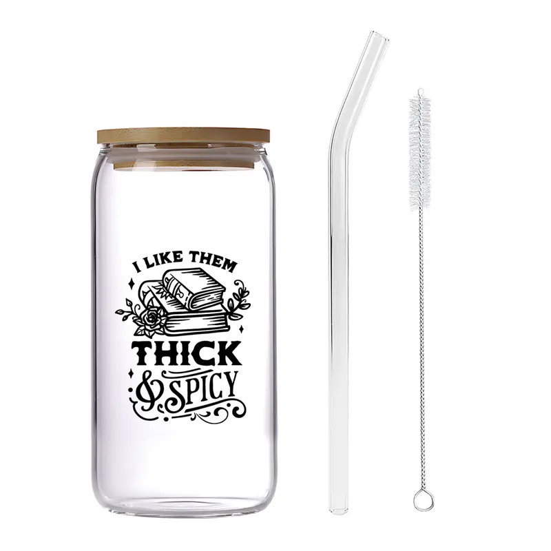 I Like Them Think and Spicy Glass Tumbler - 500ML