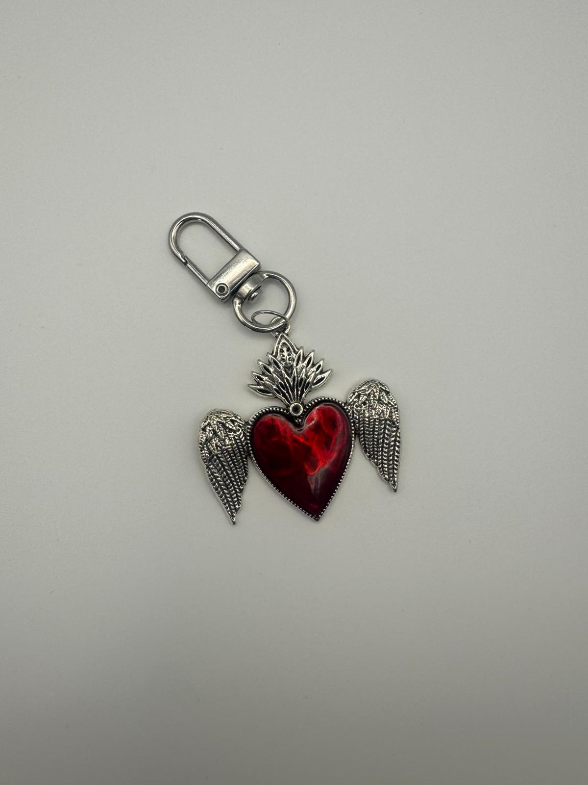 Assorted Kindle Charms/Keyrings - Silver and Red Collection