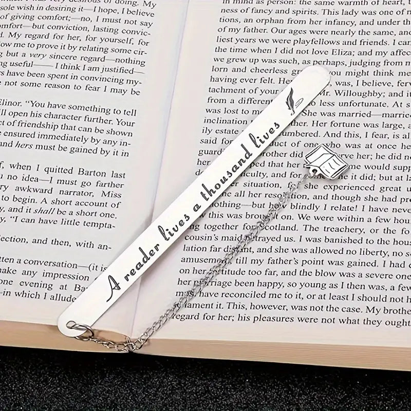 A Reader Lives a Thousand Lives Metal Bookmark