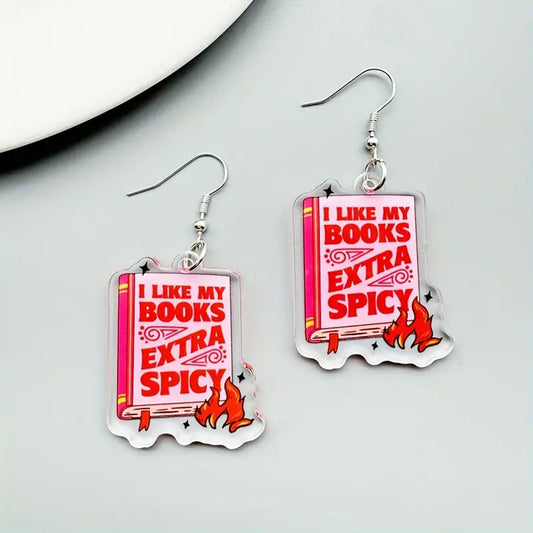 I Like My Books Spicy Earrings
