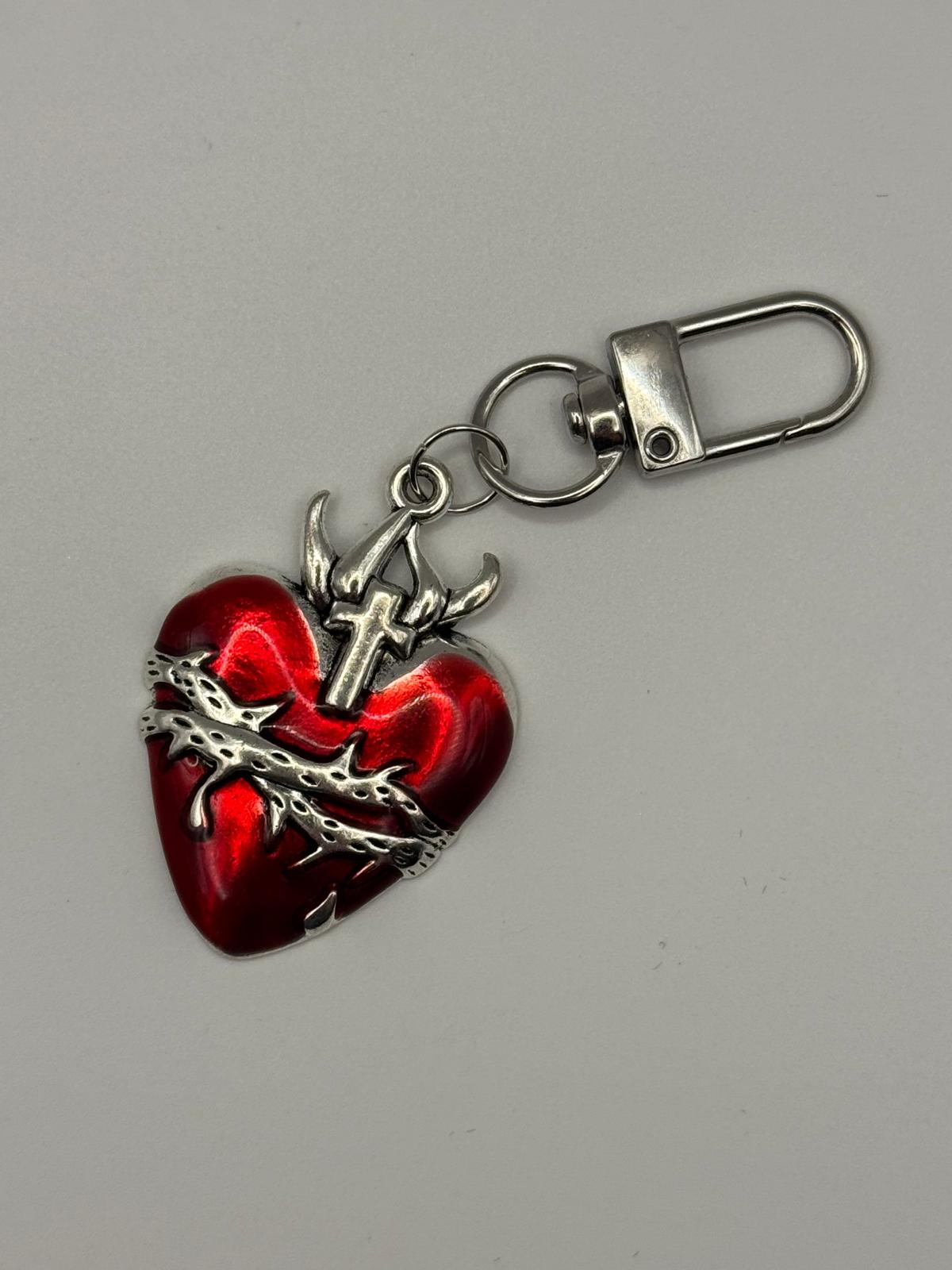 Assorted Kindle Charms/Keyrings - Silver and Red Collection