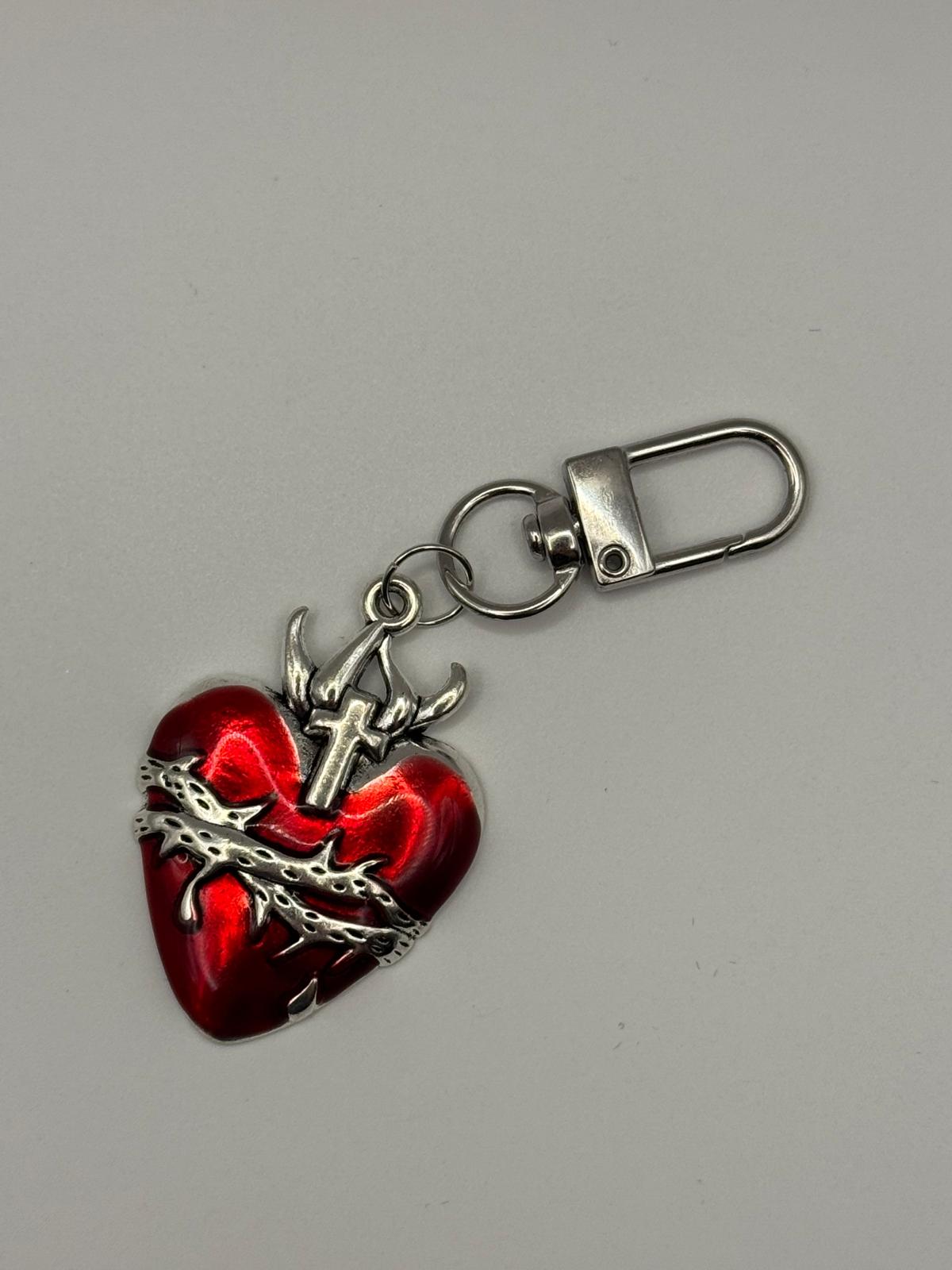 Assorted Kindle Charms/Keyrings - Silver and Red Collection