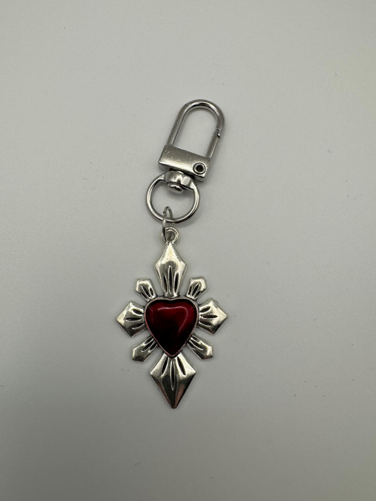 Assorted Kindle Charms/Keyrings - Silver and Red Collection