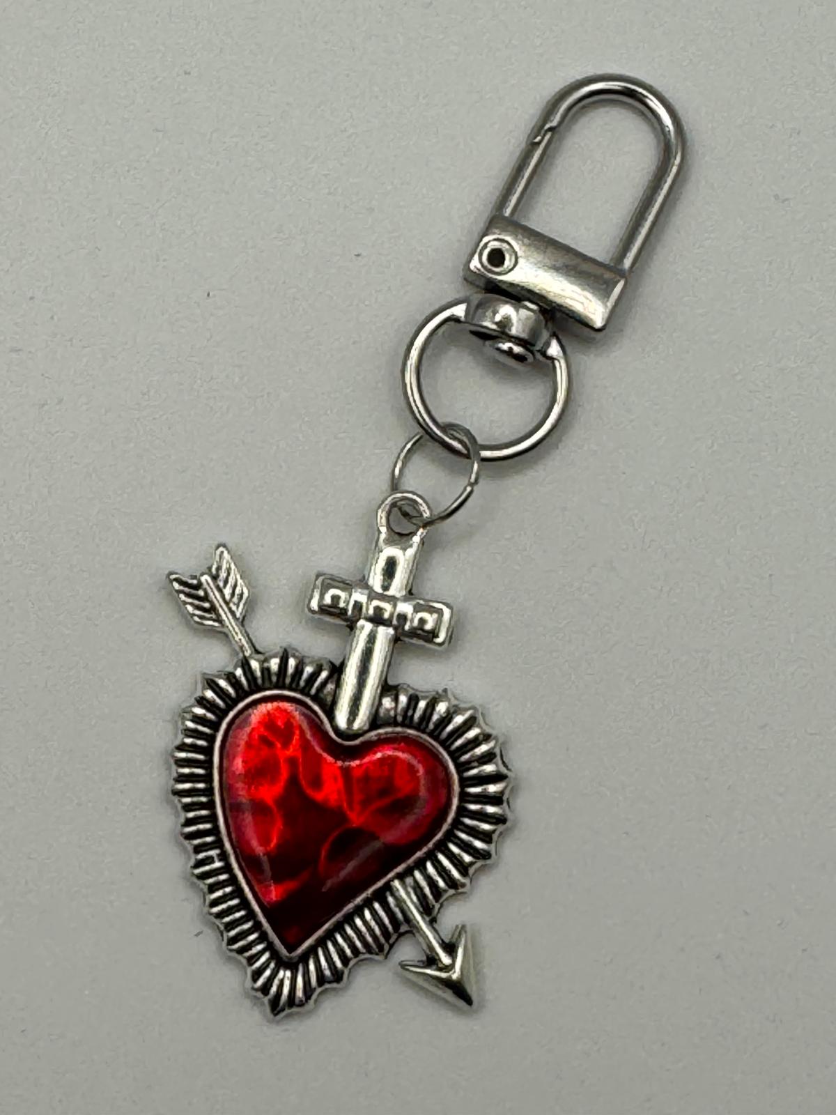 Assorted Kindle Charms/Keyrings - Silver and Red Collection