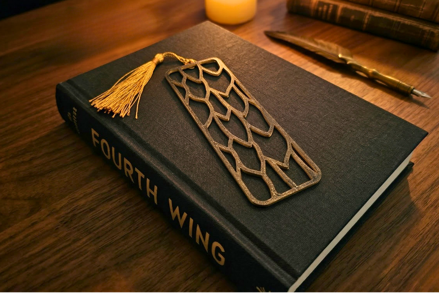 The Gilded Dragon Scale Bookmark